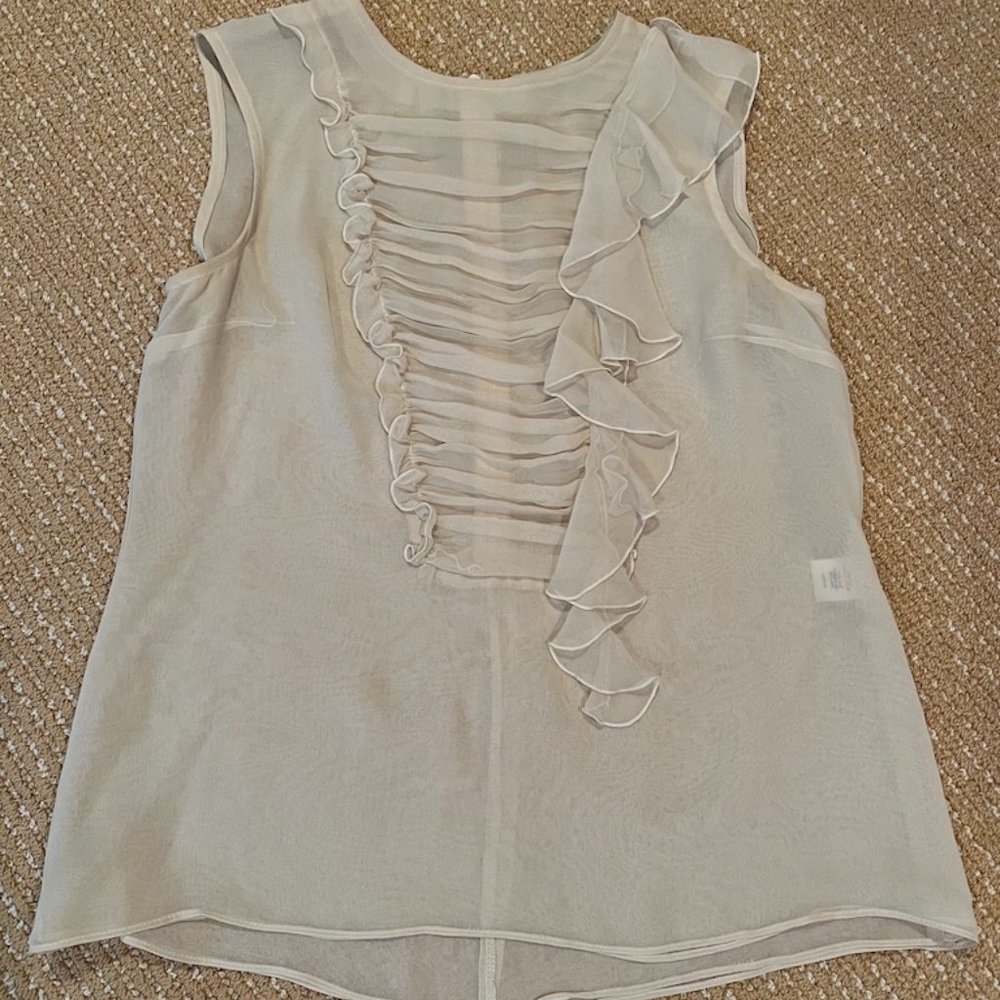 Nanette Lepore beige silk blouse